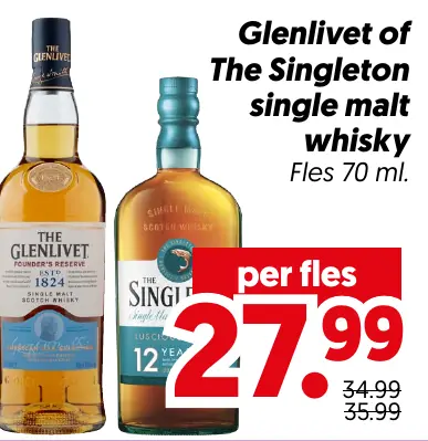 Glenlivet of the singleton single malt whisky