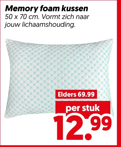 Memory foam kussen