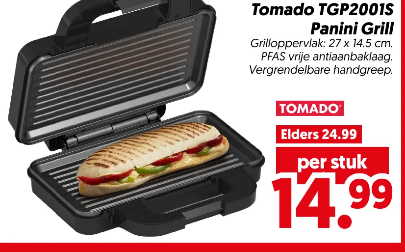 Tomado tgp2001s panini grill