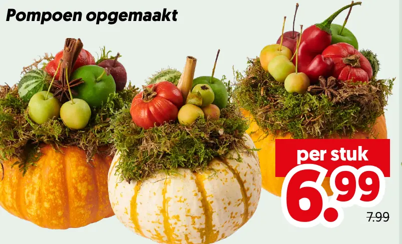 Pompoen opgemaakt