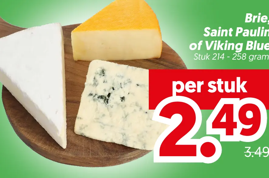 Brie saint paulin of viking blue