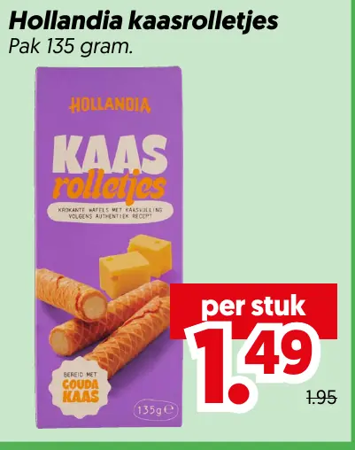 Hollandia kaasrolletjes