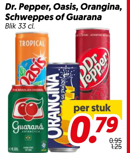 Dr pepper oasis orangina schweppes of guarana