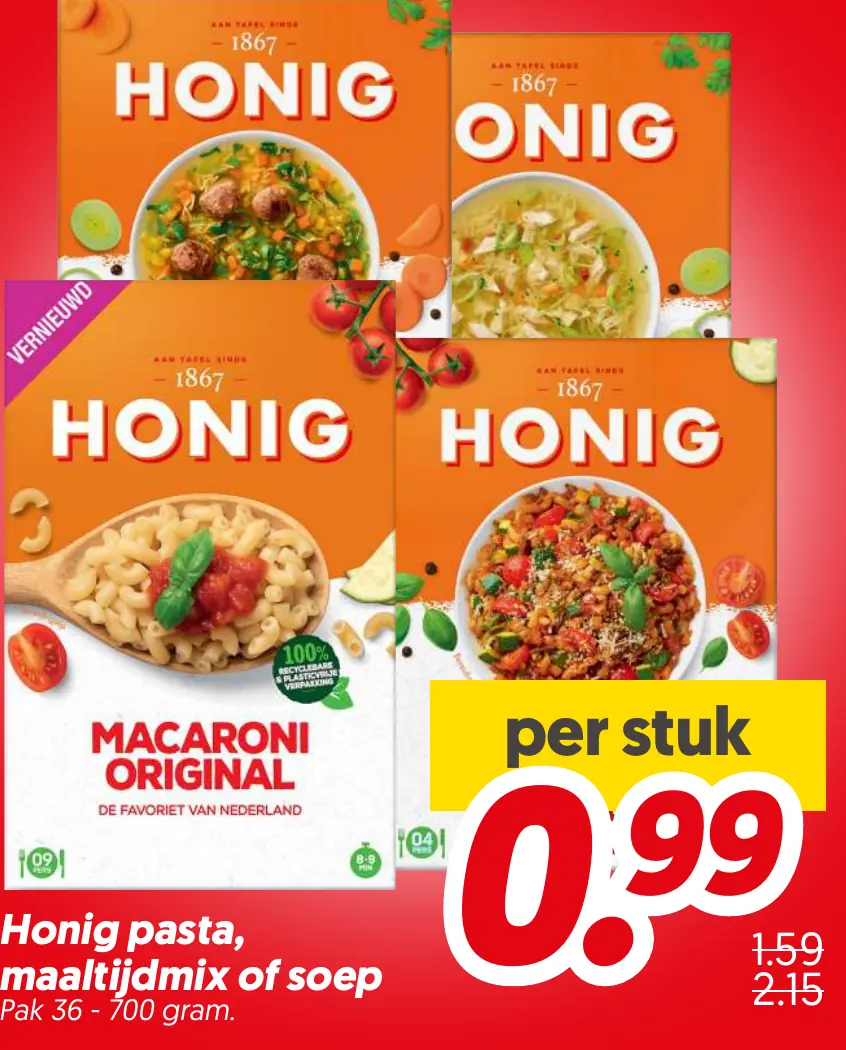 Honig pasta maaltijdmix of soep