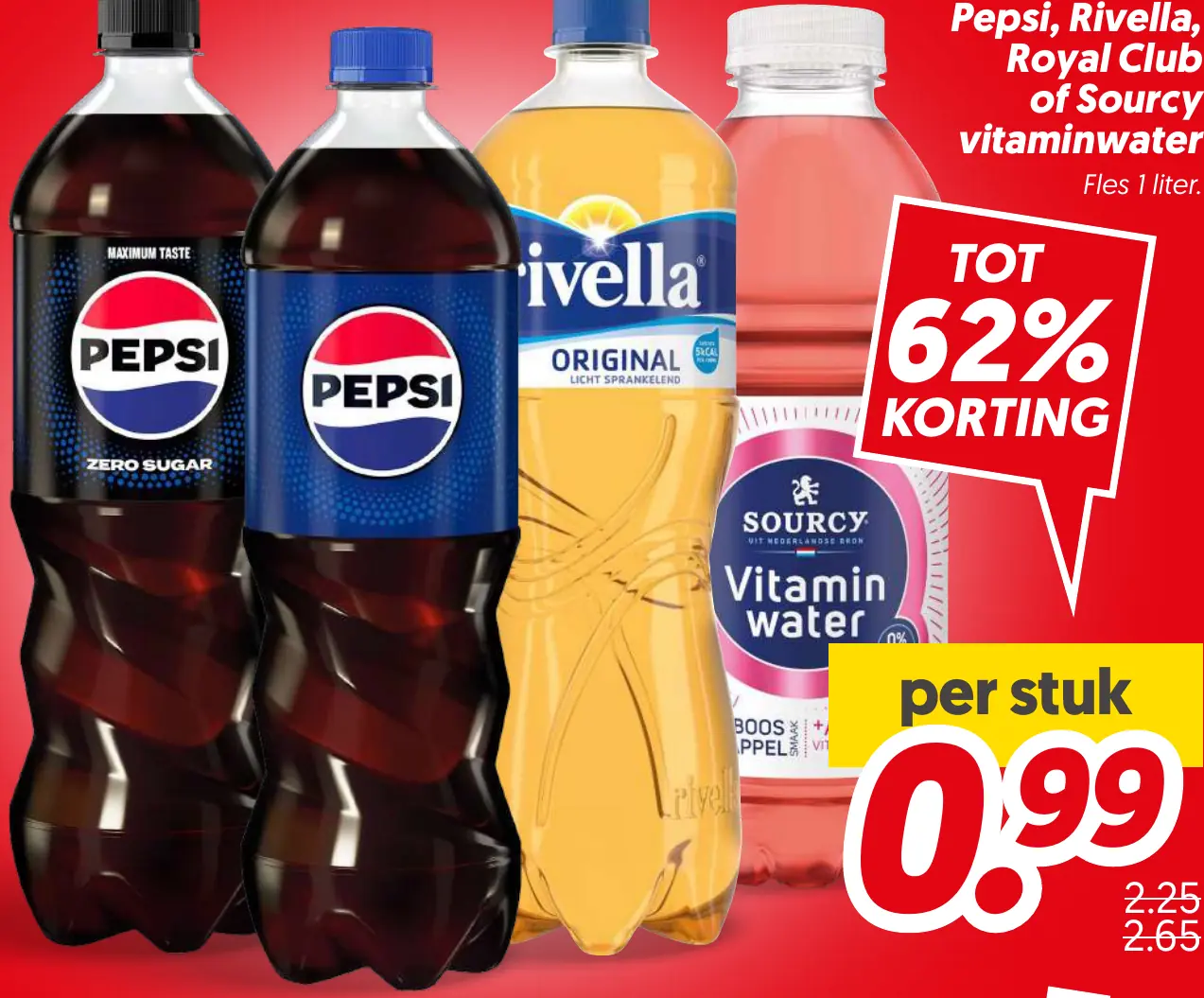 Pepsi rivella royal club of sourcy vitaminwater