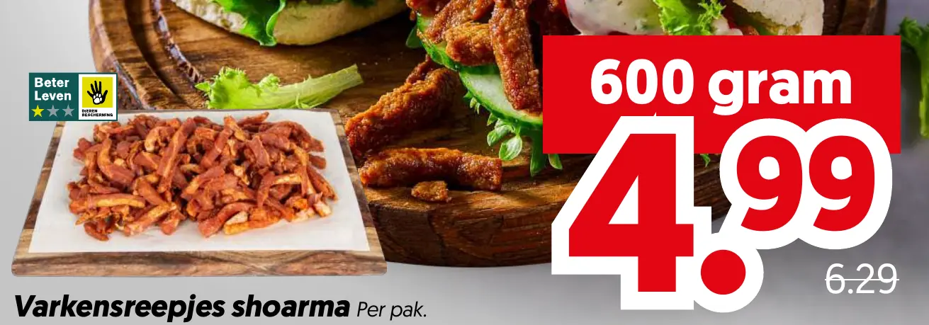 Varkensreepjes shoarma