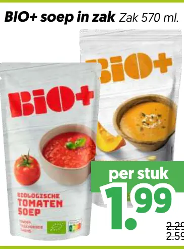 Bio soep in zak