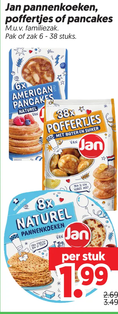 Jan pannenkoeken poffertjes of pancakes