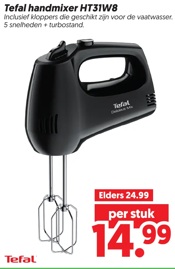 Tefal handmixer ht31w8