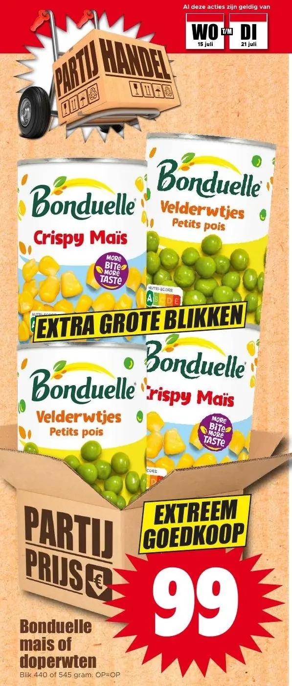 Bonduelle mais of doperwten