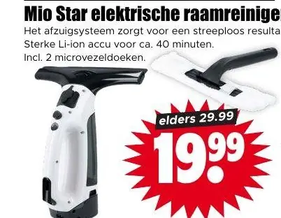 Mio star elektrische raamreiniger