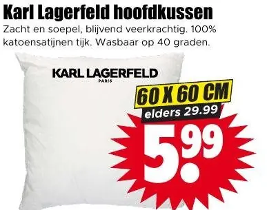 Karl Lagerfeld hoofdkussen