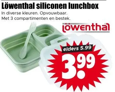 Lowenthal siliconen lunchbox