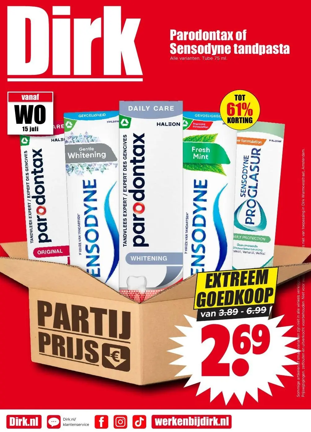 Parodontax of Sensodyne tandpasta