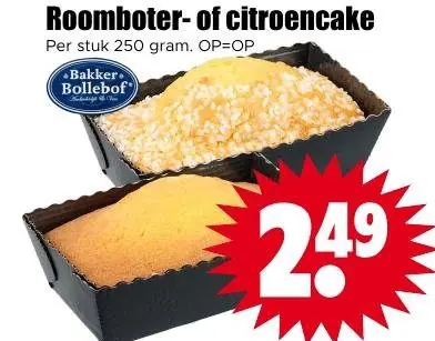 Roomboter- of citroencake