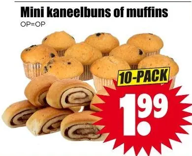 Mini kaneelbuns of muffins