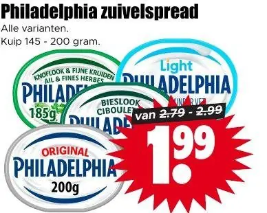 Philadelphia zuivelspread