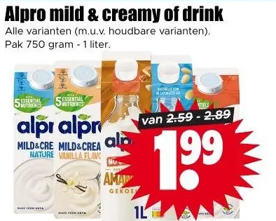 Alpro mild & creamy of drink