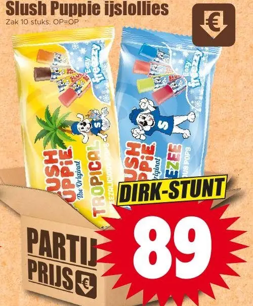 Slush Puppie Ijslollies