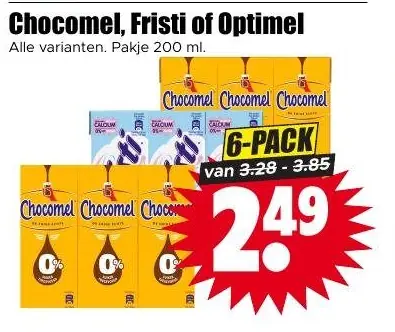 Chocomel, Fristi of Optimel