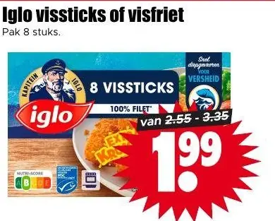 Iglo Vissticks of visfriet