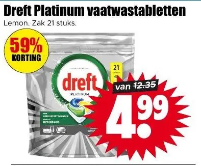 Dreft Platinum Vaatwastabletten