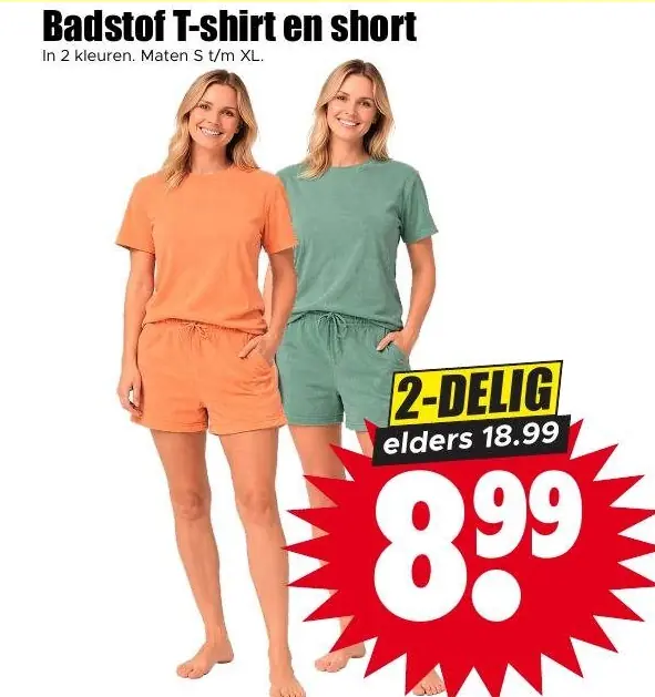 Badstof shirt en short