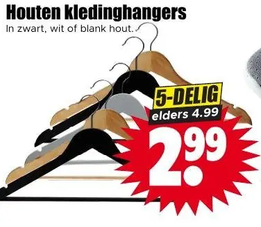 Houten kledinghangers