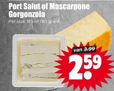 Port Salut of Mascarpone Gorgonzola