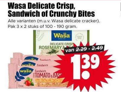 Wasa Delicate Crisp Sandwich of Crunchy Bites
