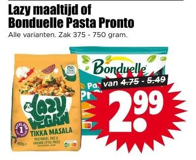 Lazy maaltijd of Bonduelle Pasta Pronto