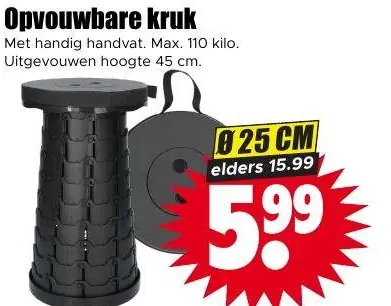 Opvouwbare kruk