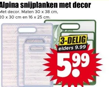 Alpina snijplanken met decor
