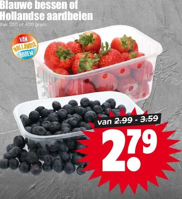 Blauwe bessen of Hollandse aardbeien