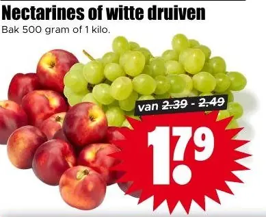 Nectarines of witte druiven