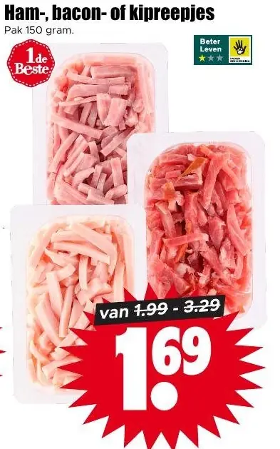 Ham-, bacon- of kipreepjes