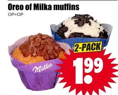 Oreo of Milka muffins