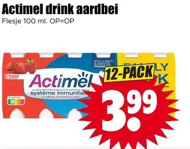 Actimel drink aardbei