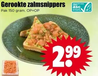 Gerookte zalmsnippers
