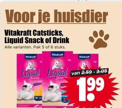 Vitakraft Catsticks, Liquid Snack of Drink
