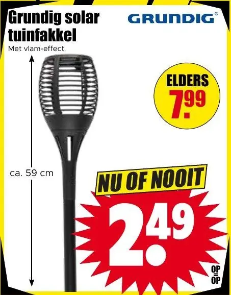 Grundig solar tuinfakkel