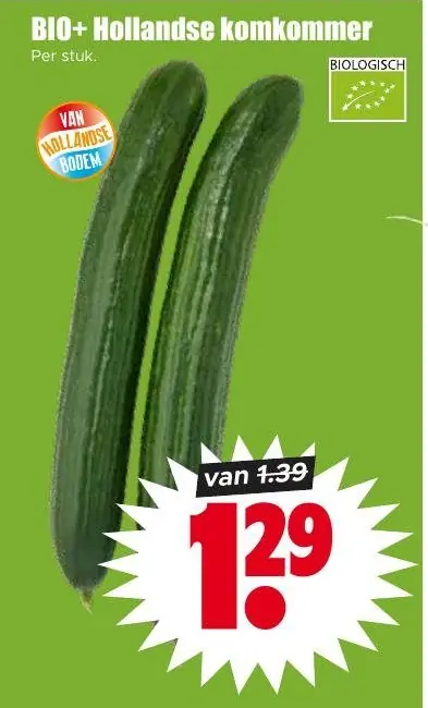 BIO+ Hollandse komkommer