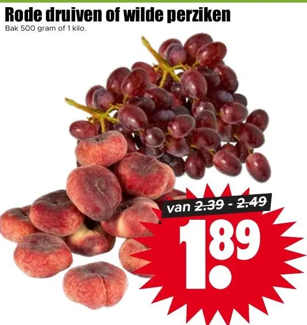 Rode druiven of wilde perziken