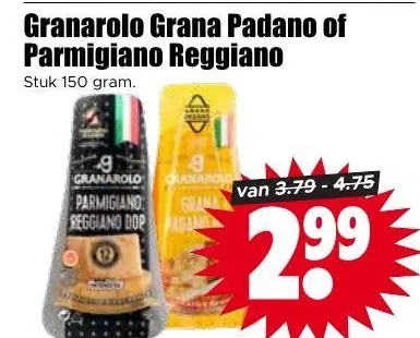 Granarolo Grana Padano of Parmigiano Reggiano