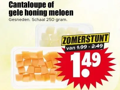 Cantaloupe of gele honing meloen