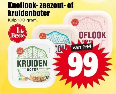 Knoflook- zeezout- of kruidenboter