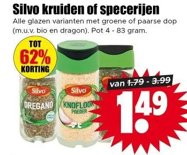 Silvo kruiden of specerijen