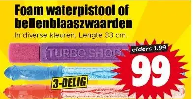 Foam waterpistool of bellenblaaszwaarden