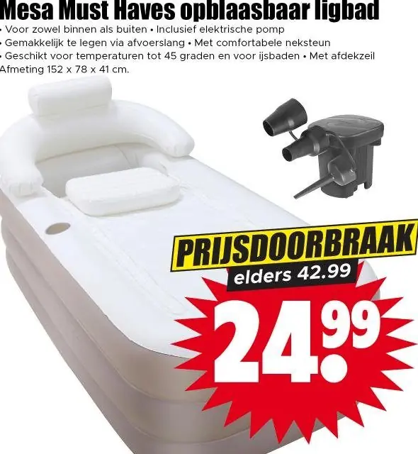 Mesa Must haves opblaasbaar ligbad
