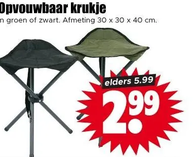 Opvouwbaar krukje